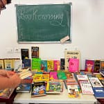 Picture with many books