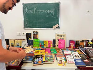 Picture with many books